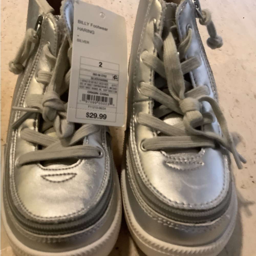 Billy Reid Kids Silver Sneakers